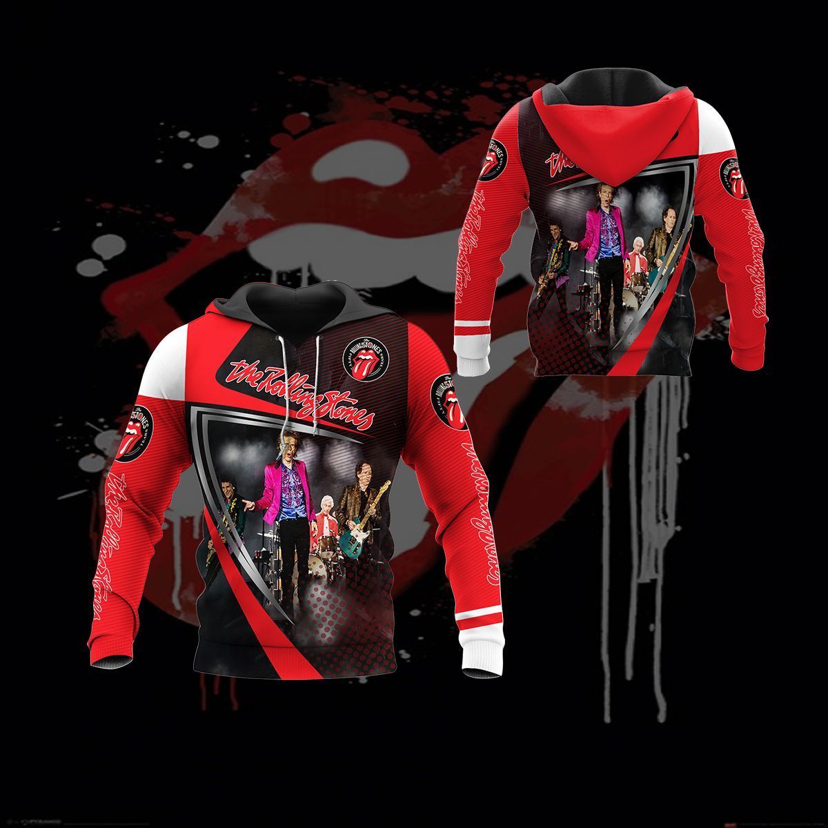 The Rolling Stones Pullover Hoodie V3 The Rolling Stones Pullover Hoodie V3