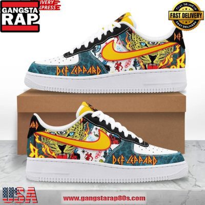 Def Leppard Band Limited Edition Air Force 1 Running Sneakers Shoes