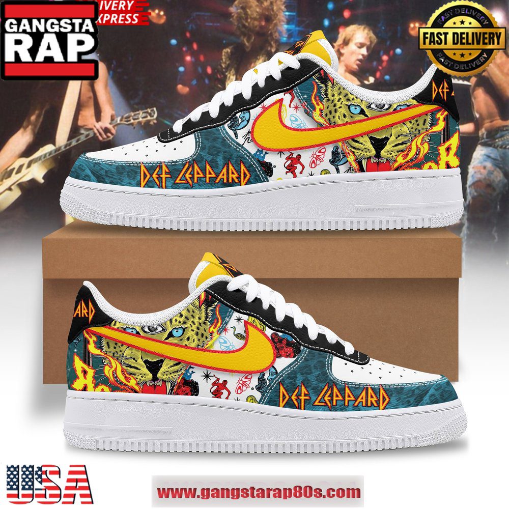 Def Leppard Band Limited Edition Air Force 1 Running Sneakers Shoes Def Leppard Band Limited Edition Air Force 1 Running Sneakers Shoes