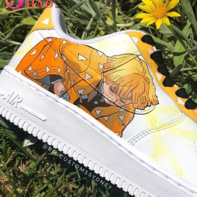 Demon Slayer Kimetsu no Yaiba - Zenitsu Air Force 1 Custom