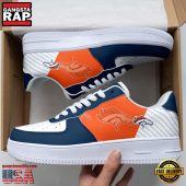 NFL Denver Broncos Basic Pattern Football New Design Air Force 1 Running Sneakers Shoes