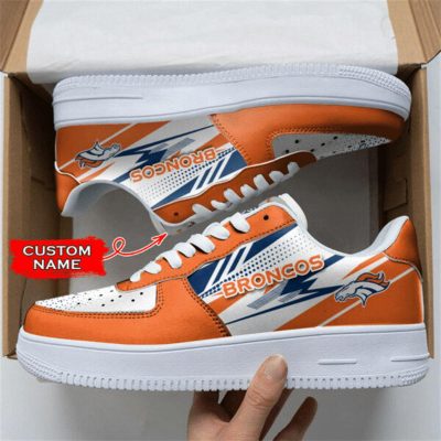 NFL Custom Name Denver Broncos Super Bowl Air Force 1 Shoes Sneakers