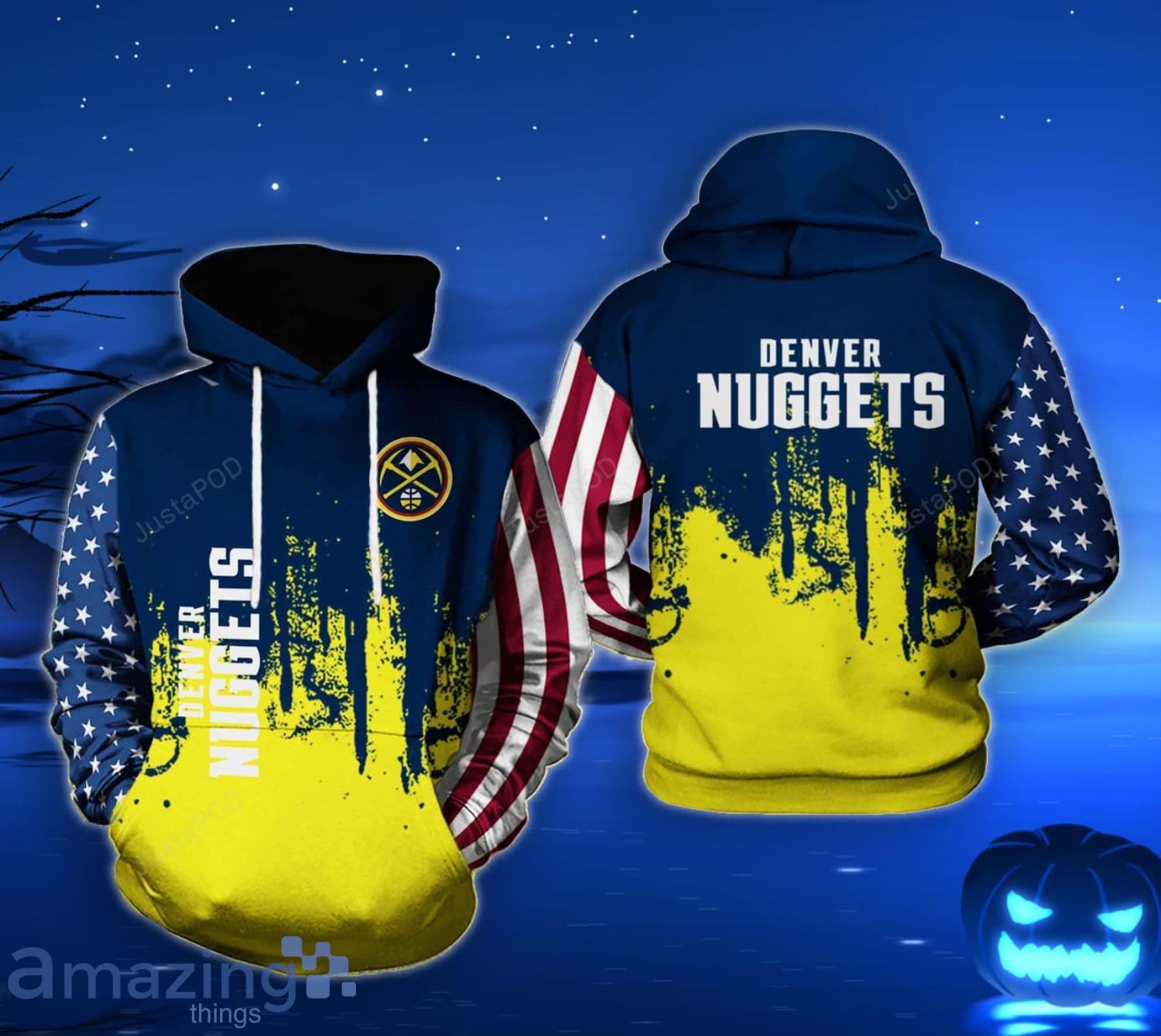 NBA Denver Nuggets US Flag Pullover Hoodie NBA Denver Nuggets US Flag Pullover Hoodie