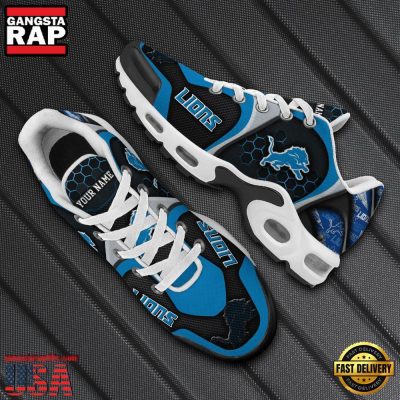 NFL Custom Name Detroit Lions Max Plus Shoes - Running Sneakers