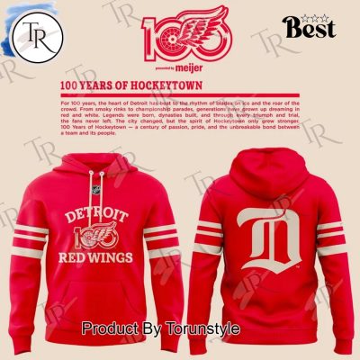 Detroit Red Wings 100 Years Of Hockeytown Limited Edition Hoodie