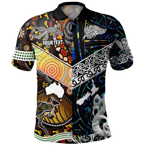 Australia Aboriginal Inspired Polo Shirt - Australia Aotearoa with Maori and Aboriginal Inspired Culture Polo Shirt Australia Aboriginal Inspired Polo Shirt - Australia Aotearoa with Maori and Aboriginal Inspired Culture Polo Shirt