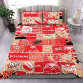 Redcliffe Dolphins Bedding Set - Team Of Us Die Hard Fan Supporters Comic Style