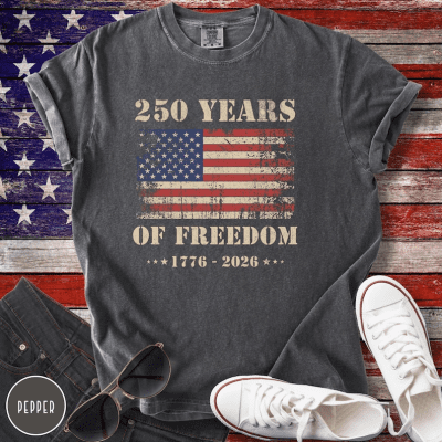 250 Years of Freedom Shirt, 250 Years Shirt, 4th of July Shirt, Vintage USA Heritage Top, Patriotic 2026 T-Shirt, American History Shirt