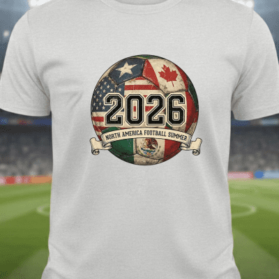 WC2026 Vintage ball Style US CA MX Tshirt