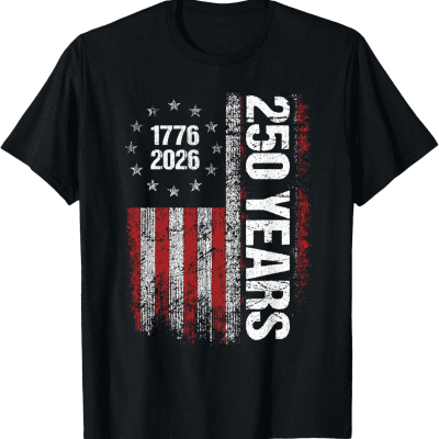 250 Years Of Independence America 250th Years Anniversary Front & Back T-Shirt