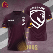 Brisbane Broncos Personalized Men's Navy Jersey 2026 NRL Rugby League Size S to 6XL