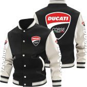 Ducati Black White Baseball Jacket