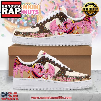 Dunkin' Donuts Addicted Air Force 1 Sneakers Running Sneakers Shoes