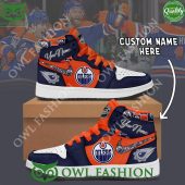 Edmonton Oilers NHL Ice Hockey Personalized Air Jordan High Top