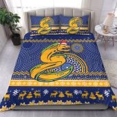 Parramatta Eels Bedding Set - Australia Ugly Xmas With Aboriginal Patterns For Die Hard Fans