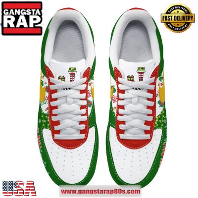 Elf Santa OMG Christmas Edition Air Force 1 Running Sneakers Shoes