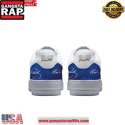 Elvis Presley Blue Christmas Holiday Air Force 1 Running Sneakers Shoes