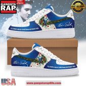 Elvis Presley Blue Christmas Holiday Air Force 1 Running Sneakers Shoes