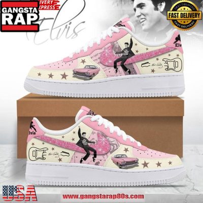 Elvis Presley Pink Cadillac Limited Edition Air Force 1 Sneakers Shoes