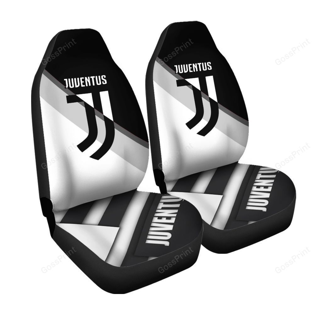 Juventus FC Black White Car Seat Covers Juventus FC Black White Car Seat Covers