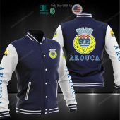 FC Arouca Dark Blue White Baseball Jacket