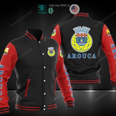 FC Arouca Black Red Baseball Jacket