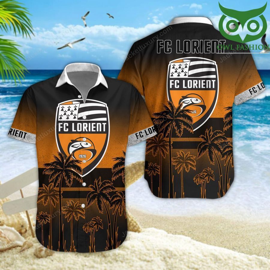 FC Lorient Palm Tree Hawaiian Shirt FC Lorient Palm Tree Hawaiian Shirt
