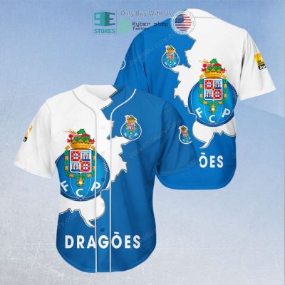 FC Porto Blue White Dragoes Baseball Jersey