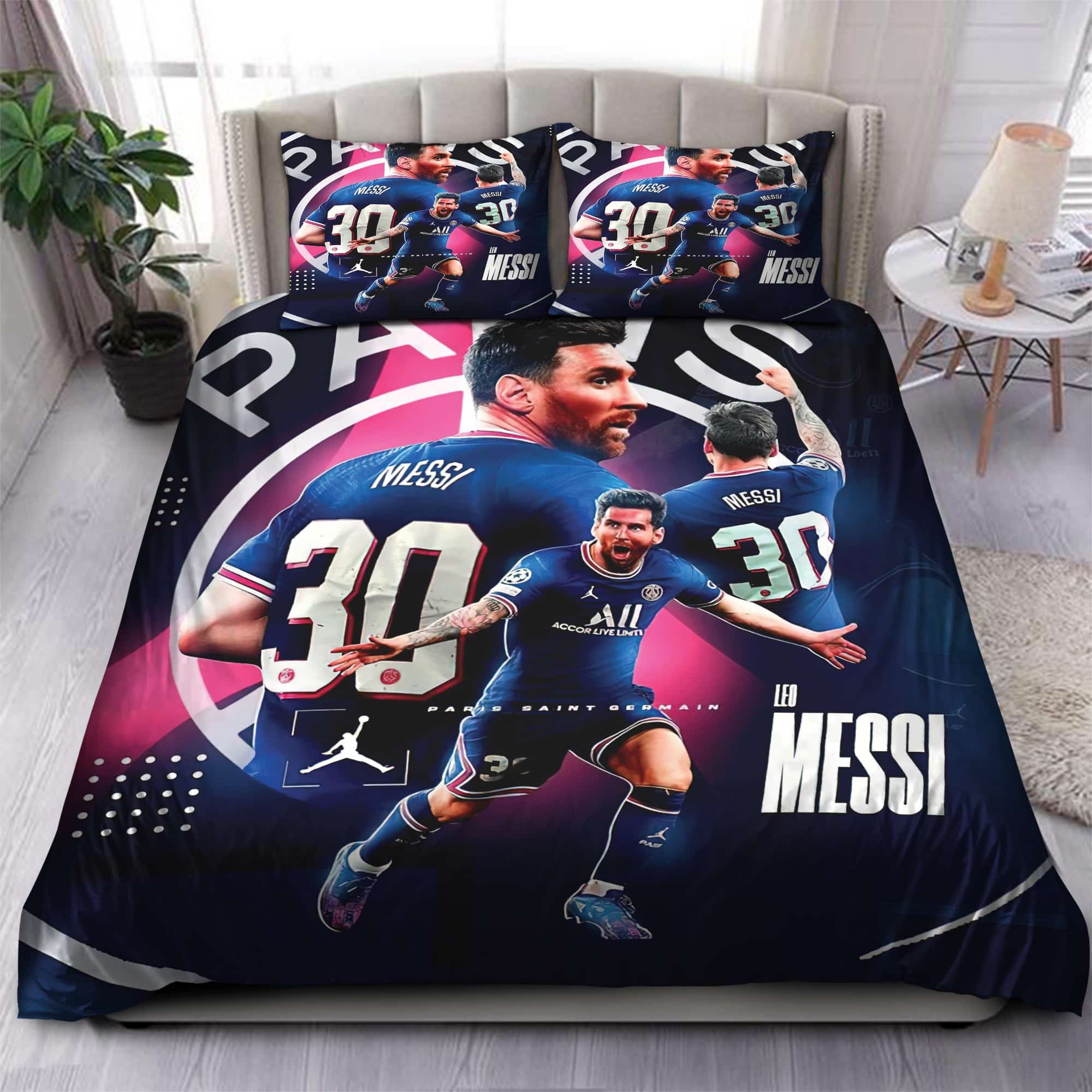 Paris Saint-Germain FC Lionel Messi 30 Bedding Set V9 Paris Saint-Germain FC Lionel Messi 30 Bedding Set V9