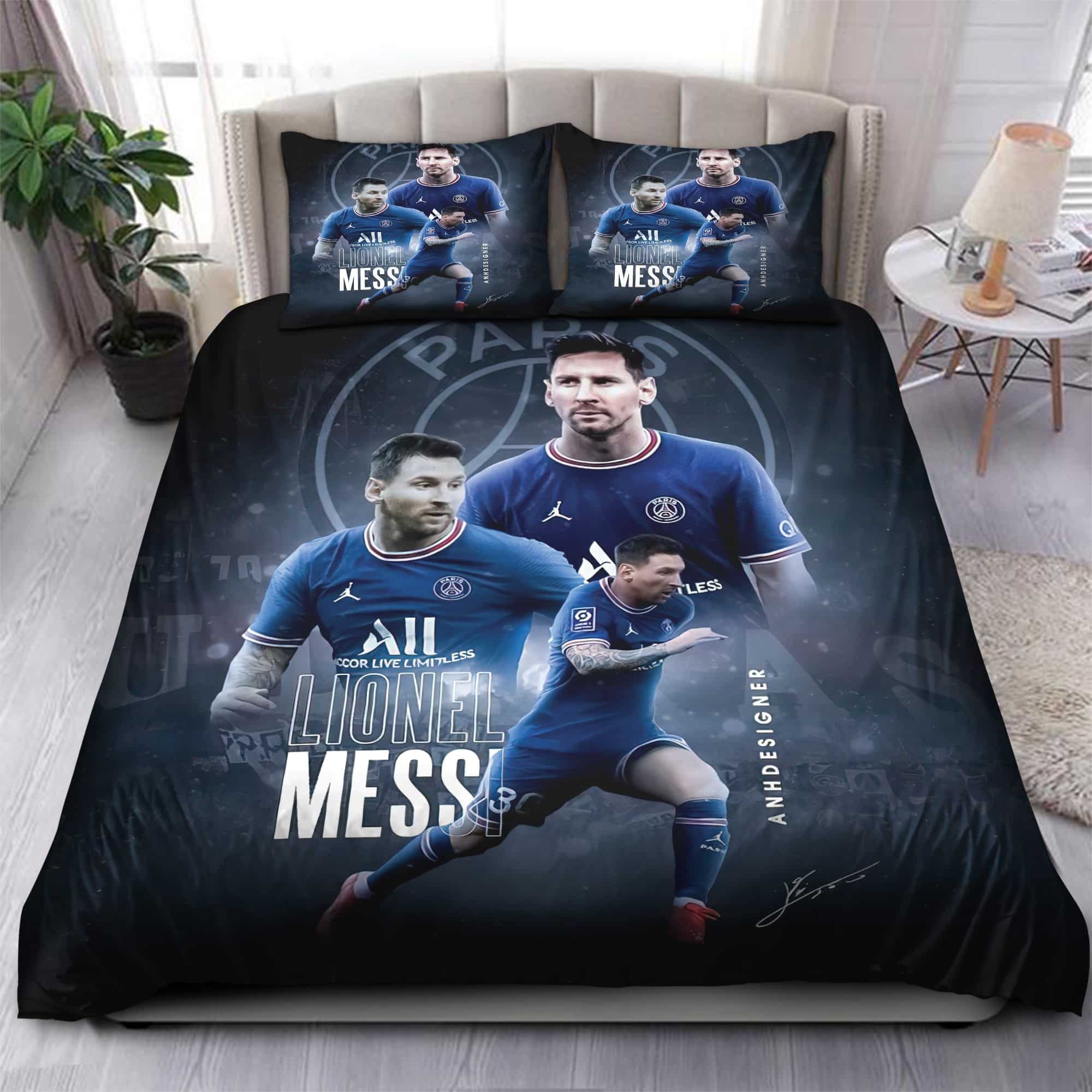 Paris Saint-Germain FC Lionel Messi 30 Bedding Set Paris Saint-Germain FC Lionel Messi 30 Bedding Set