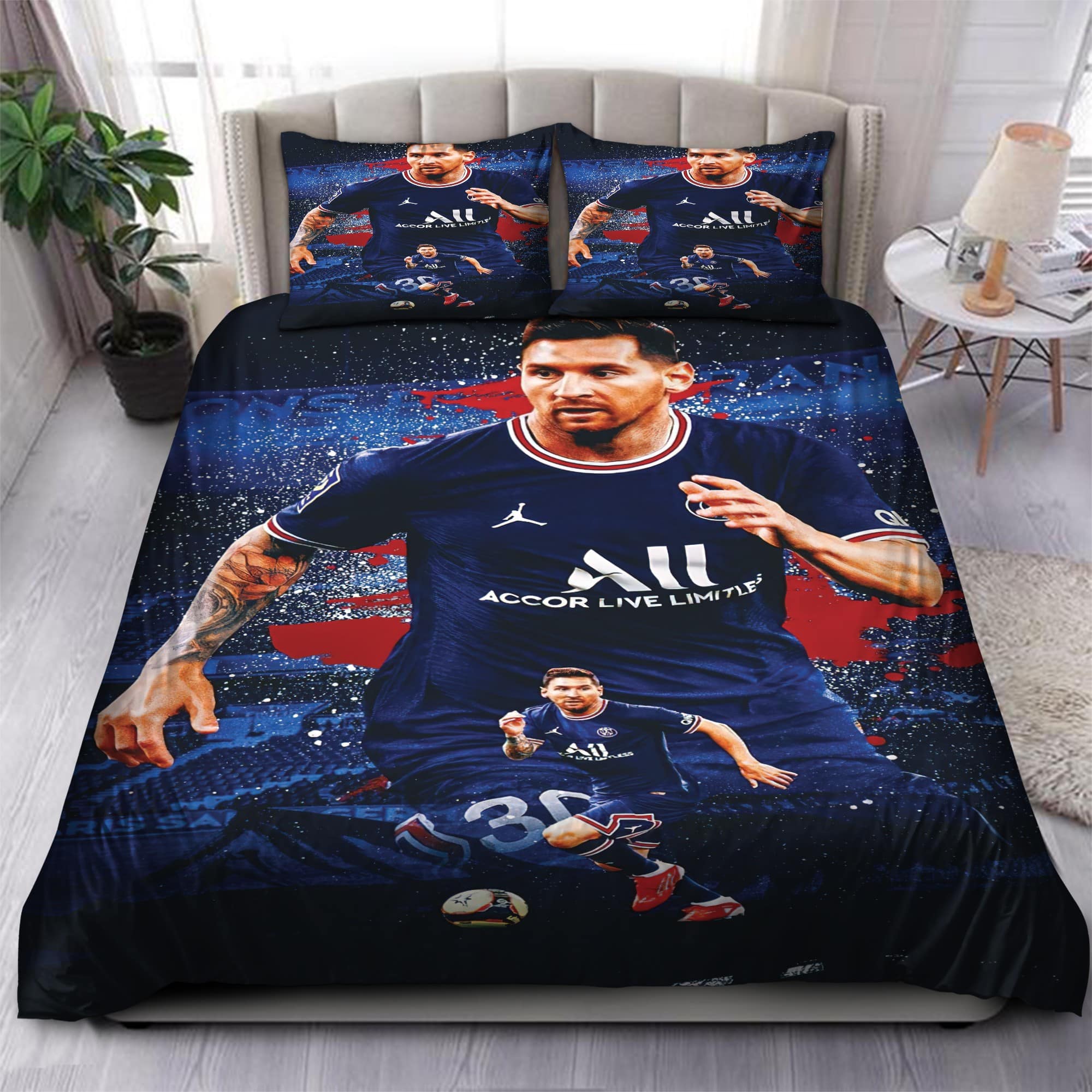 Paris Saint-Germain FC Lionel Messi 30 Bedding Set V4 Paris Saint-Germain FC Lionel Messi 30 Bedding Set V4