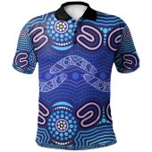 Australia Aboriginal Inspired Polo Shirt - Boomerangs And Dot Painting Art Ver02