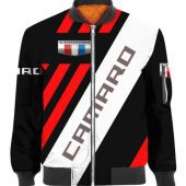 Chevrolet Camaro Red Black White Bomber Jacket