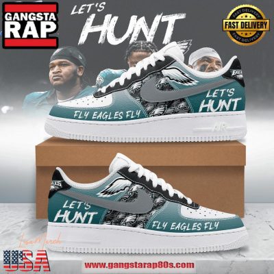 Fly Eagles Fly Let's Hunt Air Force 1 Running Sneakers Shoes