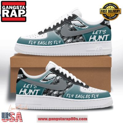 Fly Eagles Fly Let's Hunt Air Force 1 Running Sneakers Shoes
