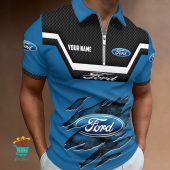 Ford Custom Name New Design Zipper Polo Shirt Front.jpeg - demo10