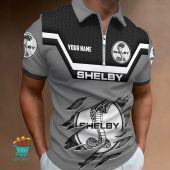 Ford Shelby Custom Name New Design Zipper Polo Shirt Front.jpeg - demo10