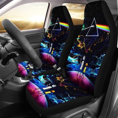 Pink Floyd Rick And Morty Galaxy Cartoon Car Seat Covers