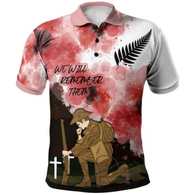 New Zealand Anzac Polo Shirt - We Will Remember Them Ver02