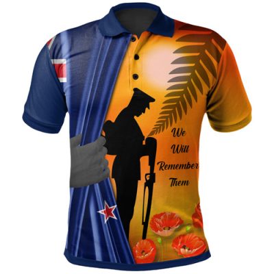 New Zealand Anzac Polo Shirt - We Will Remember Them Ver01