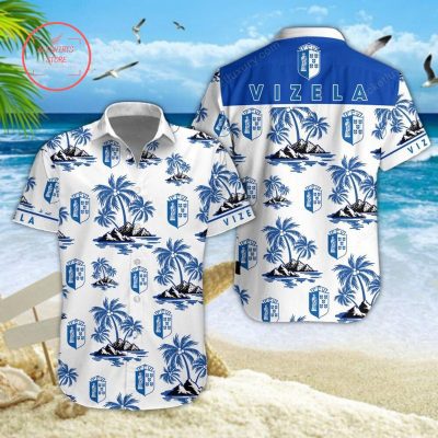 FC Vizela Coconut Tree Hawaiian Shirt