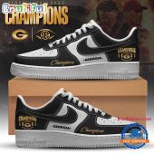 Georgia Bulldogs 2025 SEC Football Conference Back to Back Champions Air Force 1 Sneakers Shoes