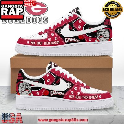 Georgia Bulldogs How Bout Them Dawgs Air Force 1 Running Sneakers Shoes