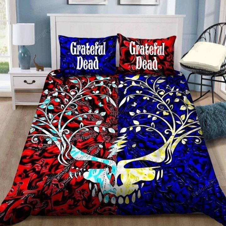 Grateful Dead Red Blue Bedding Set Grateful Dead Red Blue Bedding Set
