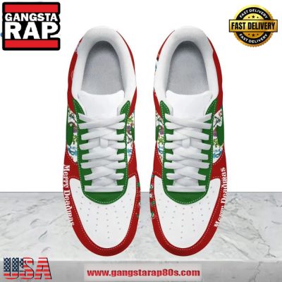 Grateful Dead Merry Deadmas Limited Air Force 1 Running Sneakers Shoes