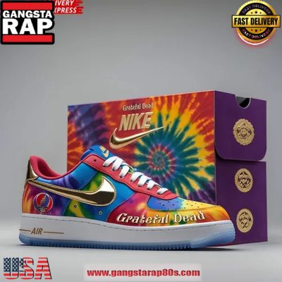 Grateful Dead Psychedelic Rainbow Limited Edition Nike Air Force 1 Sneakers Shoes