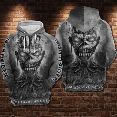 Iron Maiden Grey Pullover Hoodie