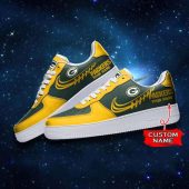 NFL Custom Name Green Bay Packers Super Bowl Air Force 1 Sneaker Shoes