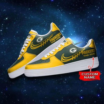 NFL Custom Name Green Bay Packers Super Bowl Air Force 1 Sneaker Shoes