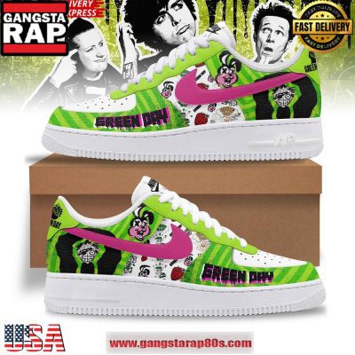 Green Day Graffiti Punk Limited Edition Air Force 1 Sneakers Shoes
